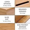 HOKIPO Bamboo Wooden Tissue Paper Holder Box, Rectangular, 22.5 x 11.5 ...