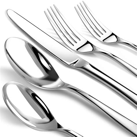 Silverware Set for 8, Heavy Duty 18/10 Stainless Steel Cutlery Set ...