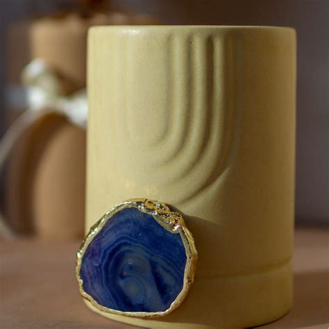 Agate Oasis Planter - Yellow – Gemtherapy India