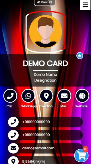 Free Digital Visiting Card | Mini Website | Digital Visiting Card With ...