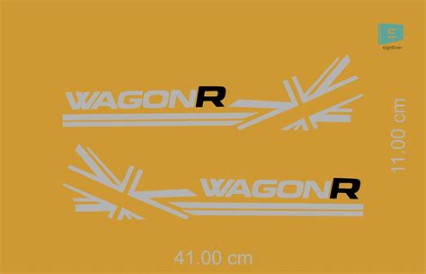 Sign Ever Wagon R Flag Logo Exterior Stickers for Car Sides Bumper Hood ...
