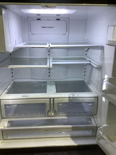 SAMSUNG BLACK STAINLESS FRENCH DOOR FRIDGE WITH ROLL-OUT FREEZER, WATER ...