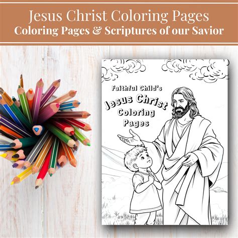 Jesus Christ Coloring Pages for Kids | Digital Download | Bible Kids Coloring | Christian ...