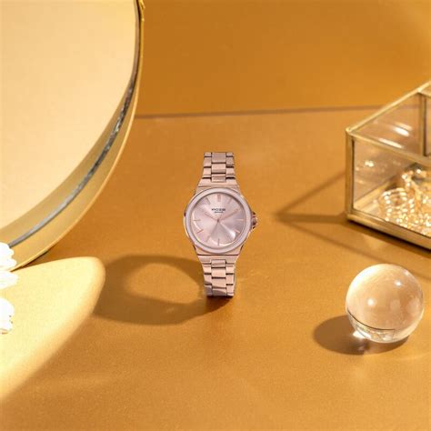 Buy Online Sonata Poze Quartz Analog Pink Dial Rose Gold Colour ...