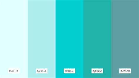 The Best 15 Light Cyan Color Palette Combinations