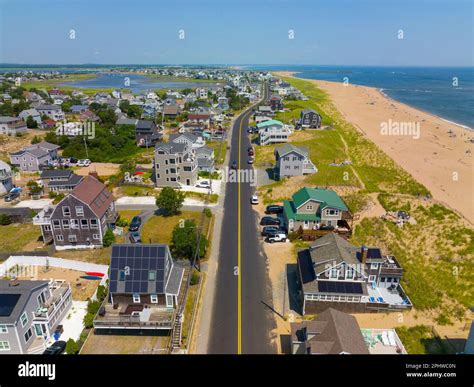 Northern Boulevard aerial view at Newbury Beach in summer on Plum ...