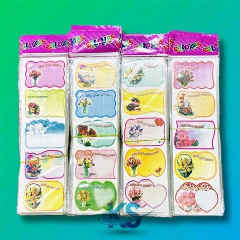 Best Wishes/ Birthday Stickers Small (50pc)