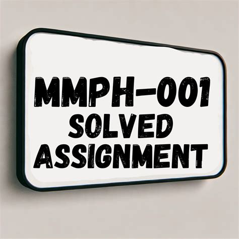 MMPH-001 Solved Assignment 2025-26 | IGNOU Assignment PDF Download ...