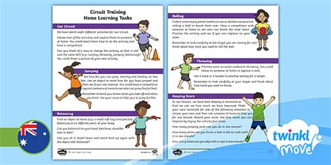 Circuit Training Program at Home | Year 2 | PE Resources
