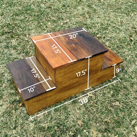 Wooden Horse Mounting Block Horse Timber Mounting Blocks, Heavy Duty
