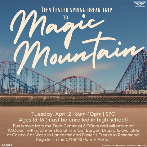 Teen Center Trip to Magic Mountain, Magic Mountain Pkwy, Valencia, CA ...