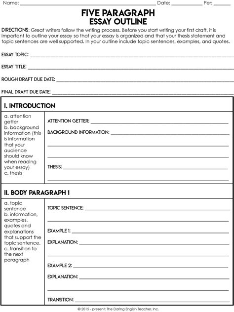 The Five Paragraph Essay Outline - A Step-by-Step Guide