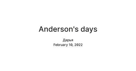 Anderson's days — Teletype