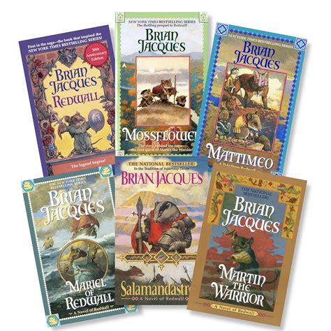 Brian Jacques Redwall Series 1-6 (Redwall, Mossflower, Mattimeo, Mariel of Redwall ...