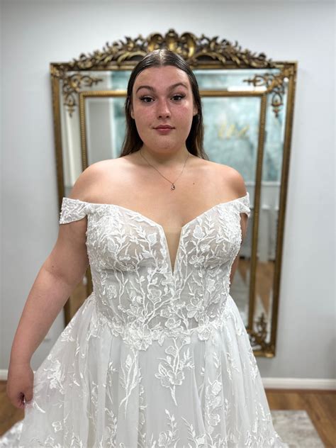 Sloan Lace aline plus size Wedding dress Chameleon Bride Dorset