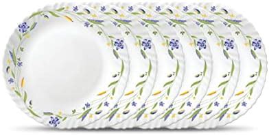 Buy La Opala Diva Classique Collection Opal Glass Crockery | Full Plate ...