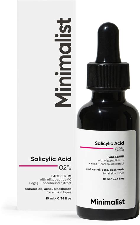 Minimalist Salicylic Acid Serum 2% for Acne, Blackheads & Open Pores ...