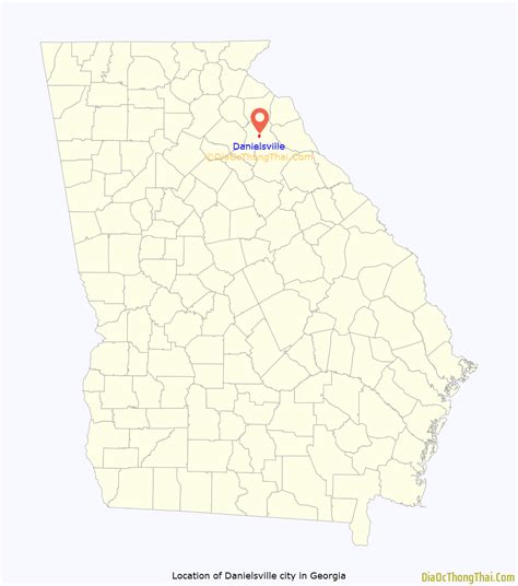 Map of Danielsville city - Thong Thai Real