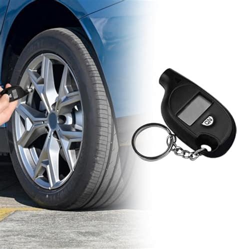 HSR Digital Tire Pressure Gauge, Portable Tester With Key Ring for Car ...