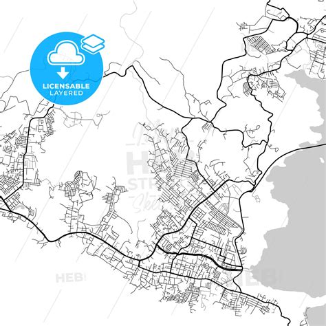 Layered Pdf Map Of Jayapura, Papua, Indonesia – HEBSTREITS