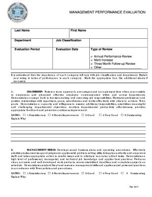 Fillable Online management performance evaluation - Surfside Fax Email ...