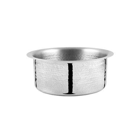 Buy Shri & Sam Stainless Steel Light Weight Hammered Patila,18 cm ...