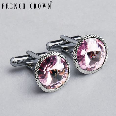 Silver With Border Engraved Baby Pink Patterned Steel Cufflinks For Men