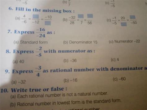 express -16/-24 (a) standard form (b) denominator 15(c) numerator -22 ...