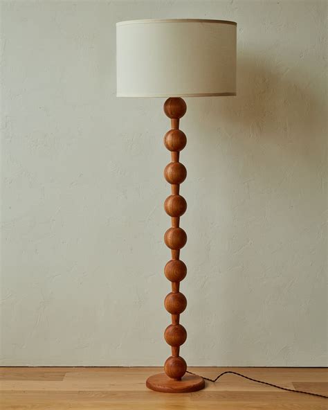 Hugo Barbell Floor Lamp - Natural | Home interior design, Wood floor ...