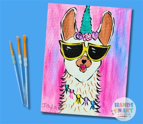 "New Year: Llamacorn" Friday, December 27th, Kids Canvas Painting ...