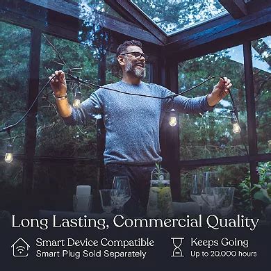 Brightech Ambience Pro 48 Ft. Indoor/outdoor Led Weatherproof 1-watt ...