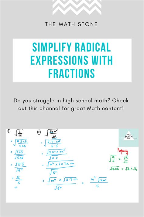 Image result for Simplifying Radical Fractions