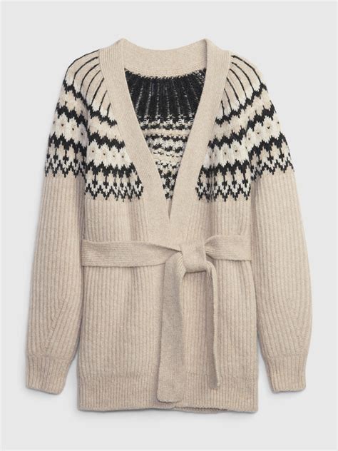 Fair Isle Wrap Sweater Cardigan | Gap