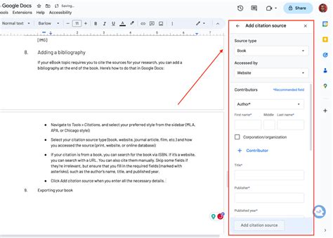 Image result for How to Format a Book Using Google Docs