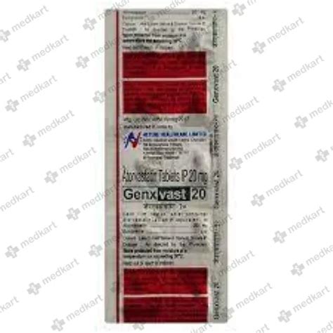 GENXVAST 20MG TABLET 10'S Price, Uses, Side Effects & Substitutes | Medkart