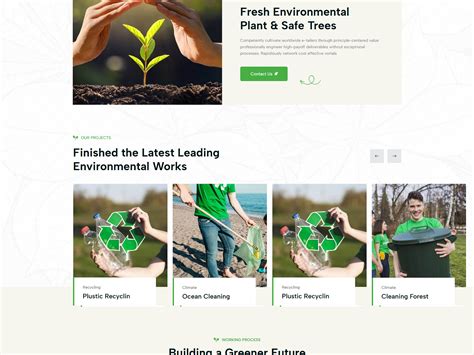 Environment Web Design Template 的图像结果