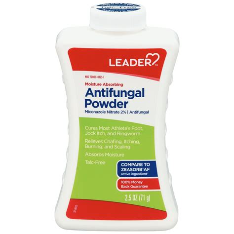 Leader Miconazole Nitrate Antifungal Powder, Athlete's Foot Treatment ...