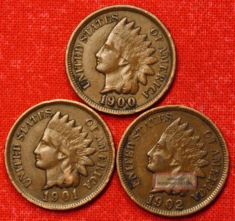 1900 1901 1902 Indian Head Cent Penny Vf Collector Coin Check Out Store ...