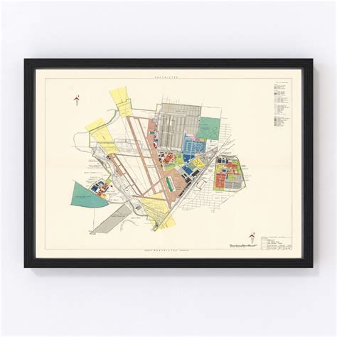 Kelly Air Force Base Vicinity Map 1952, Vintage Kelly Air Force Base ...