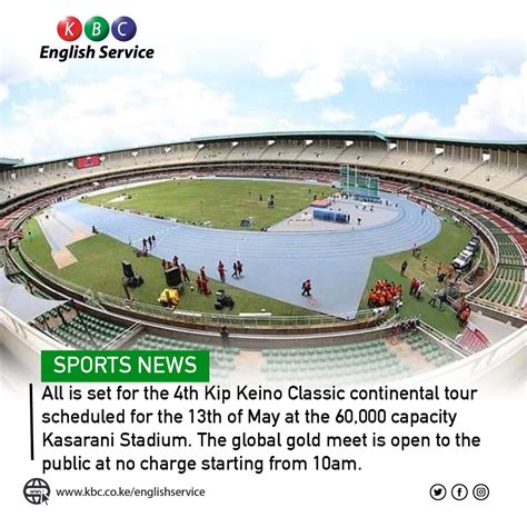 KBC English Service on Twitter: "All is set for the 4th Kip Keino Classic continental tour ...