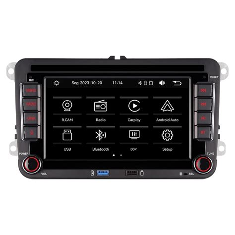 Double din Car Stereo Compatible with Wireless Carplay Android Auto ...