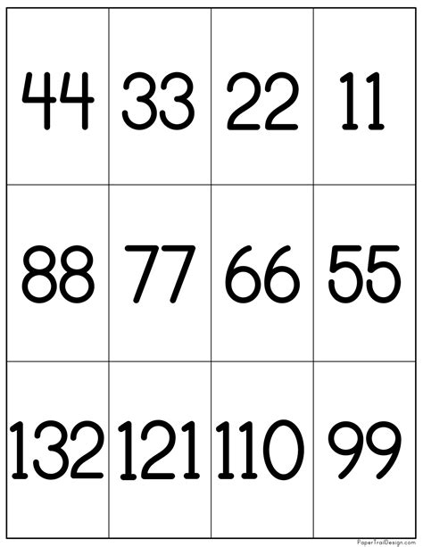 Image result for Large Printable Number Cards
