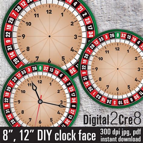 Roulette Style Large Clock Face 12 and 8 Digital - Etsy