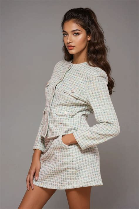 Tweed Structured Jacket (AE-1001-NB) – ALETE