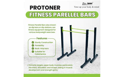 Protoner Fitness parallel bars, dips station, dips bar, push up stand ...