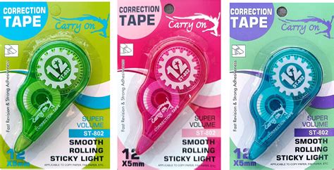 APCATIO Big Correction Tape Set of 6 Pcs of 5 mm x 12 mtr Length Each ...