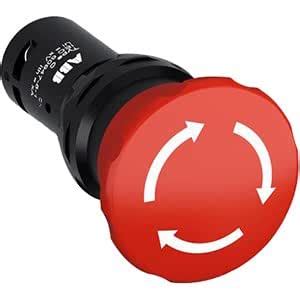 ABB CE4T-10R-02 Push Button Switch, 30 mm, Twist Release, 2 NC, Red ...
