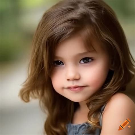 Gorgeous child with spanish heritage, brown hair, brown eyes