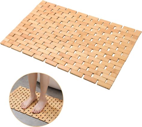 Curved Bamboo Shower Mat at Aiden Scurry blog