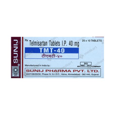 Telma 40mg Tablet 15's | Price, Side Effects & Uses for BP Control